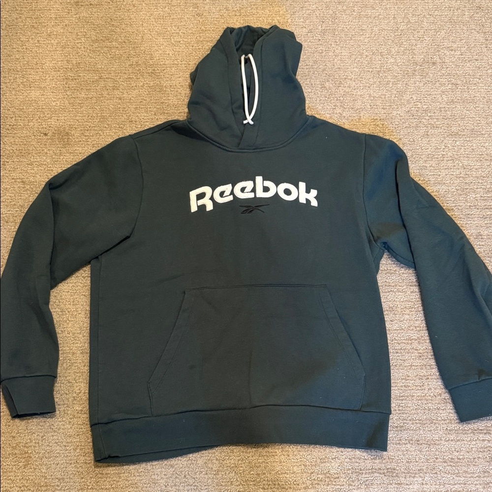 Reebok Dark Green Pullover Hoodie - Men's size Large